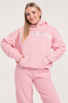 Суитшърт в колежански стил bubble gum