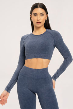 Рашгард stone washed blue