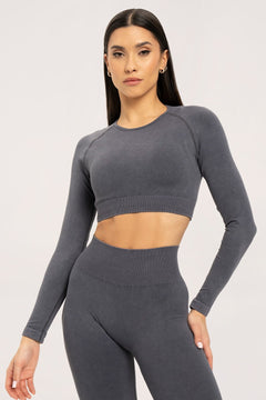 Рашгард stone washed grey