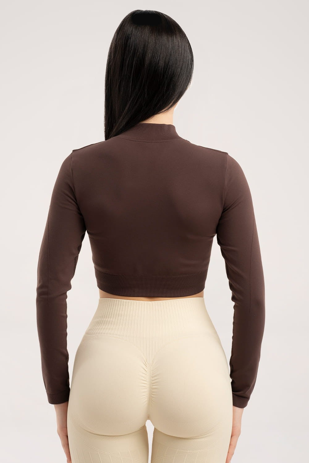 Bluza bezszwowa rozpinana chocolate