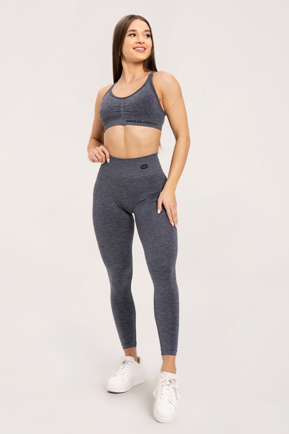 Leginsy seamless dark grey