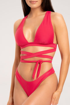 Горнище на бански Malibu Cross blushed berry