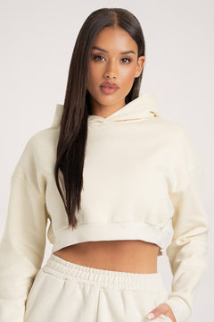 Суитшърт Crop Off White