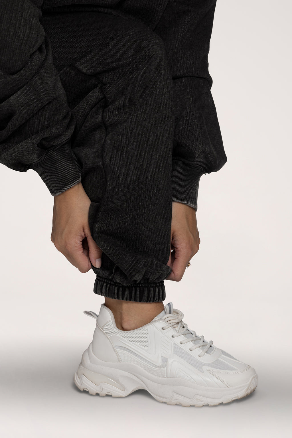 Спортен панталон с ластик Easy black
