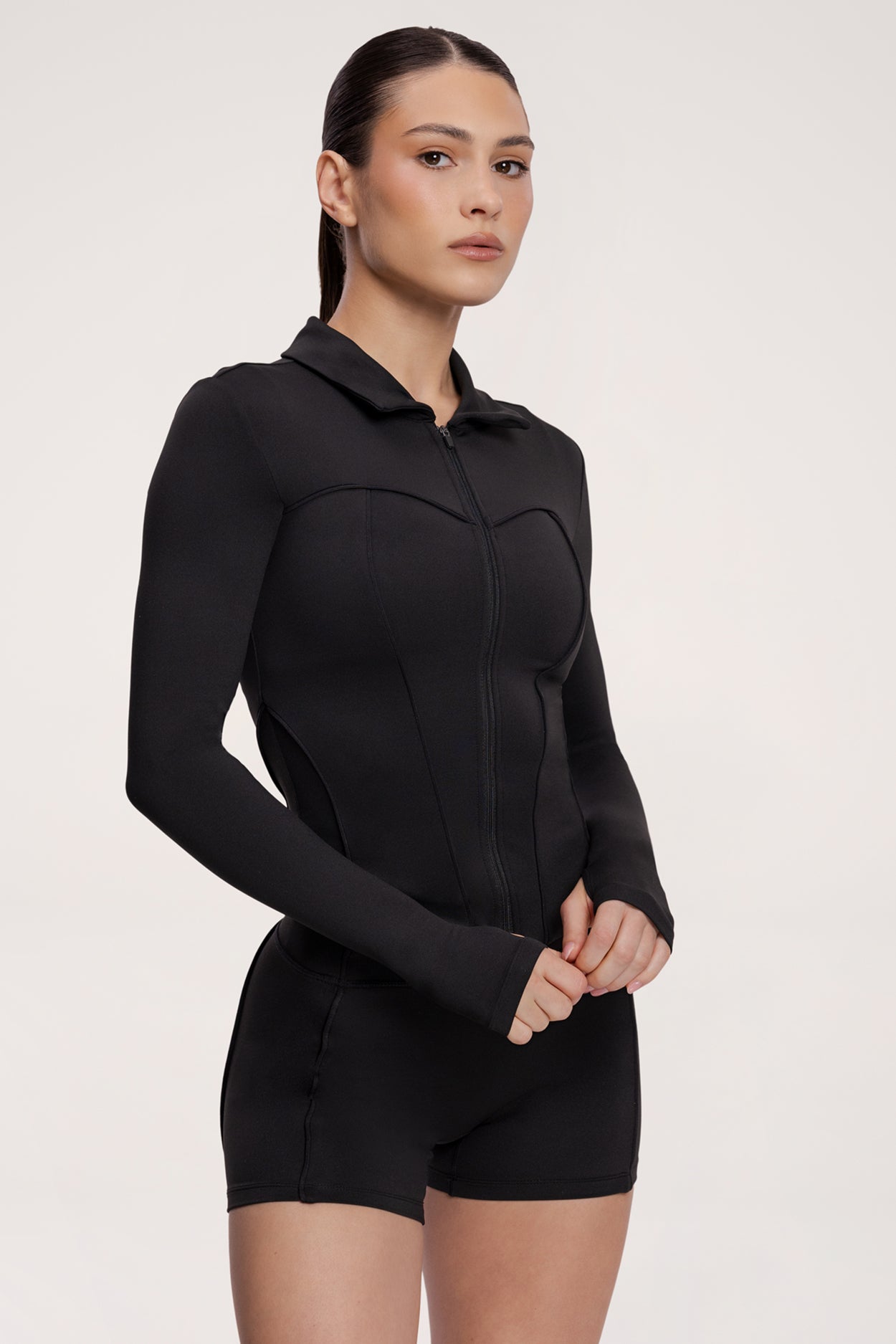 Суитшърт с цип pilates era black