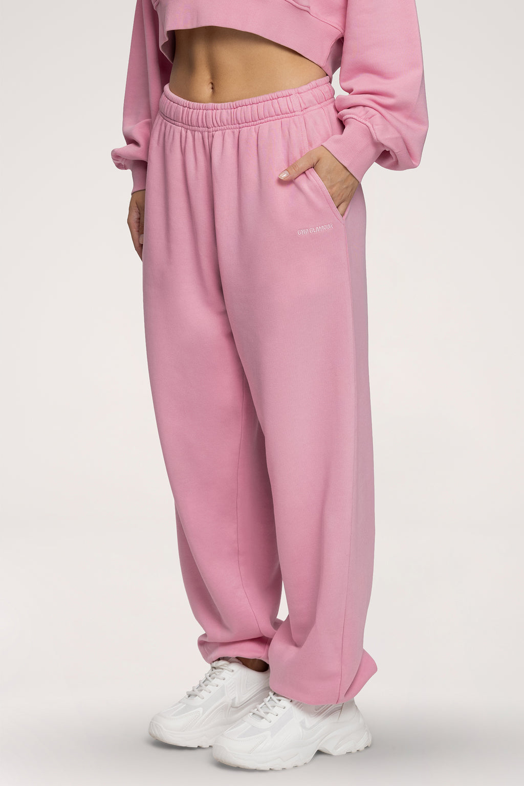 Спортен панталон с ластик Easy light pink