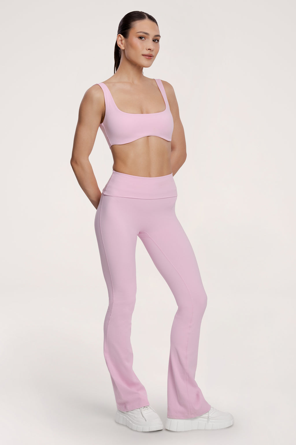 Клоширано спортно долнище Pilates Era pink