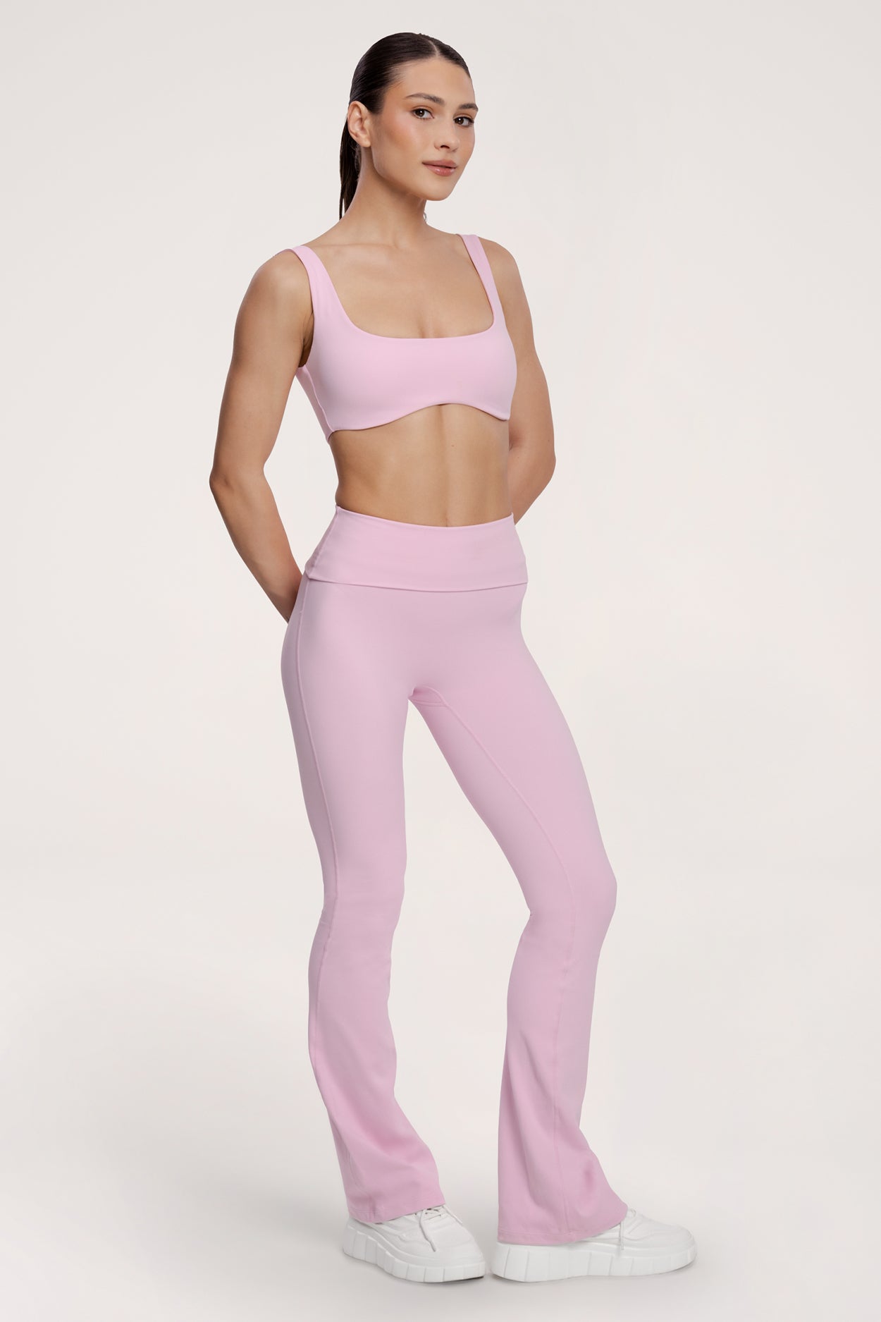 Клоширано спортно долнище Pilates Era pink