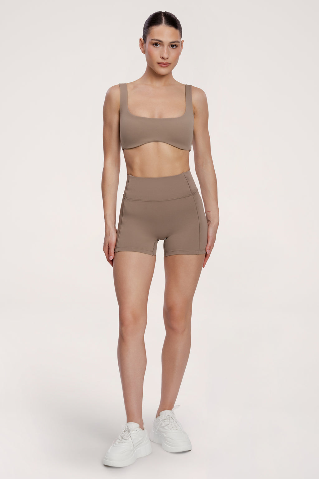 Къси панталони pilates era warm beige