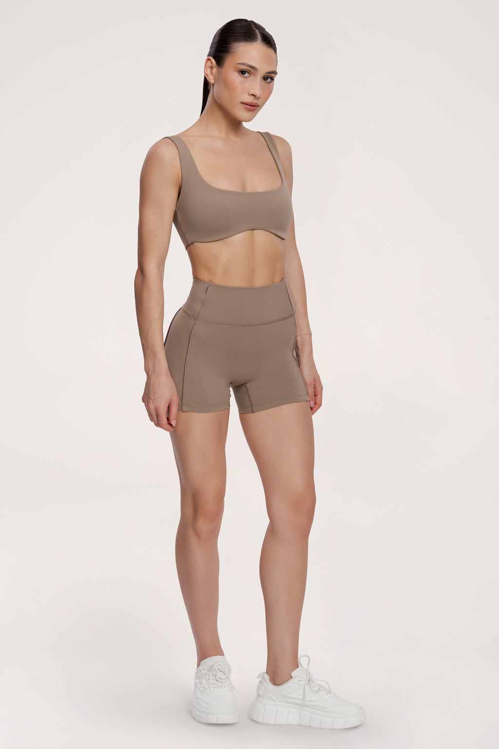Къси панталони pilates era warm beige