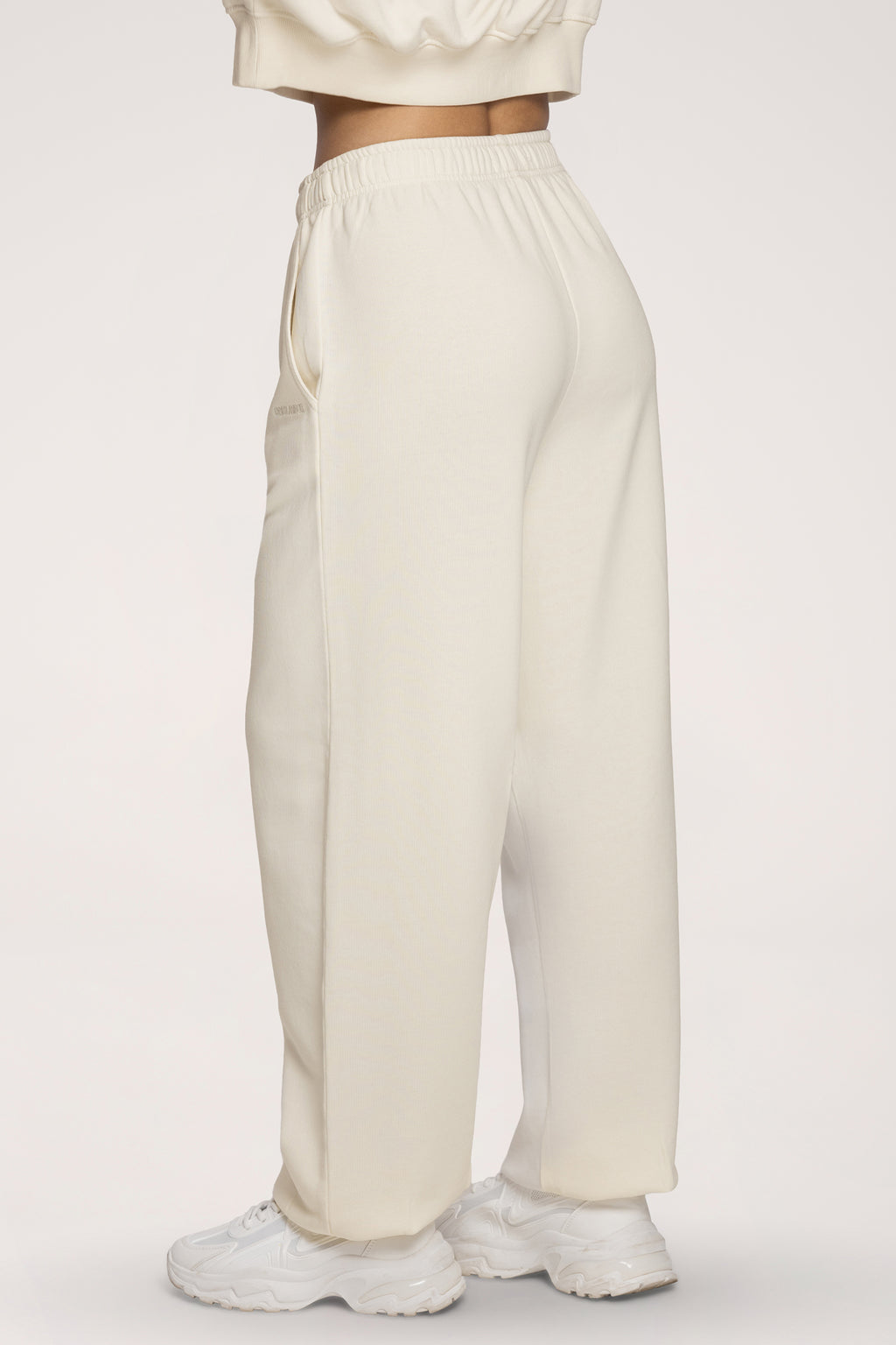 Спортен панталон с ластик Easy off white