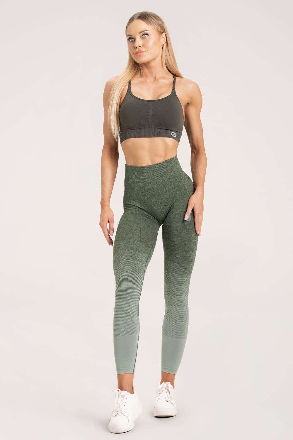 Leginsy khaki ombre