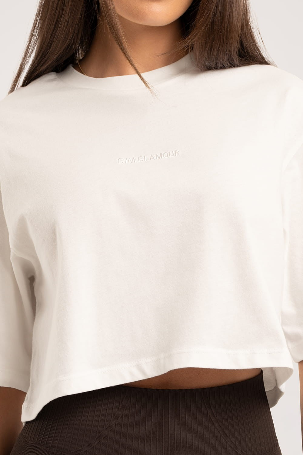 T-shirt crop off white