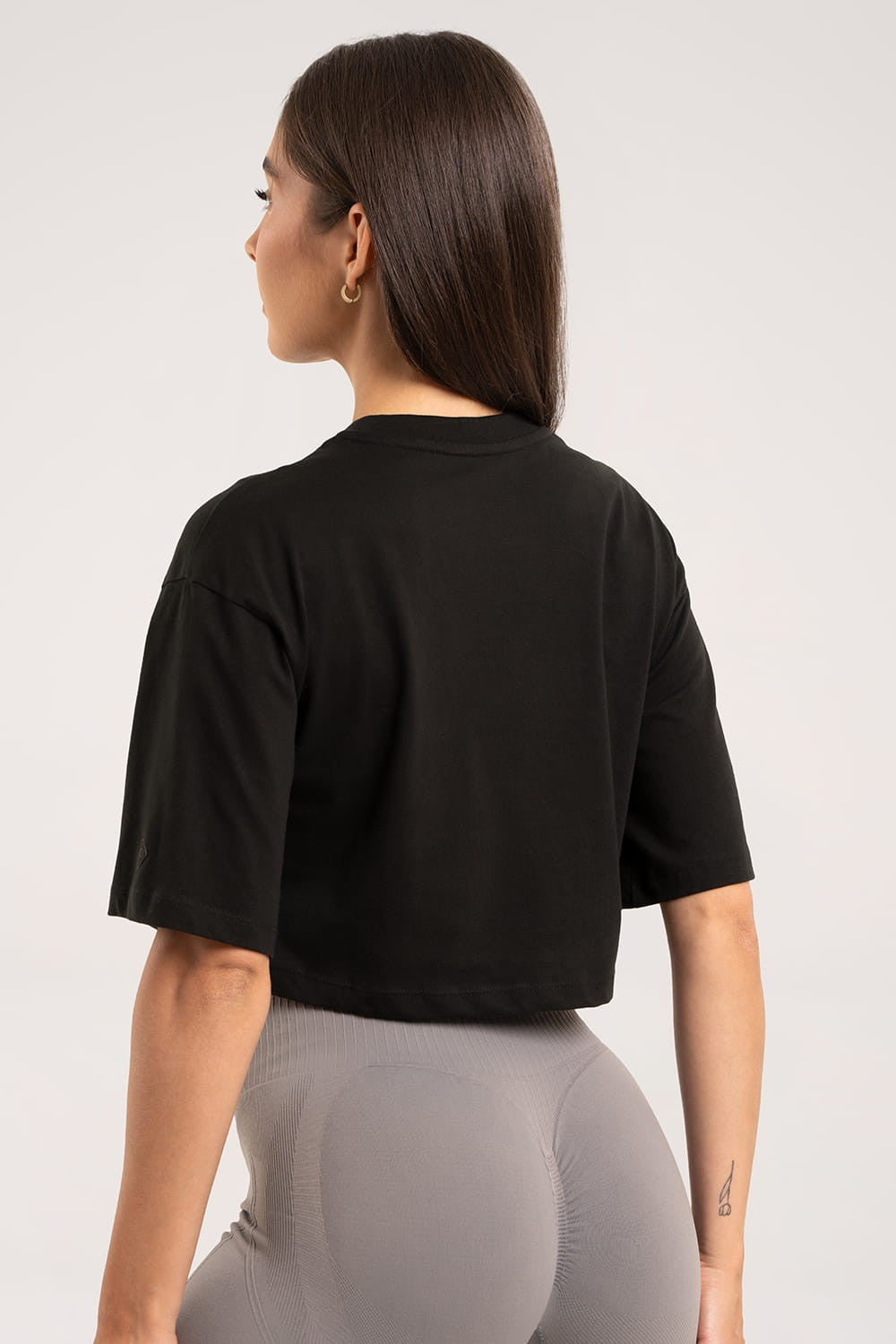 T-shirt crop black
