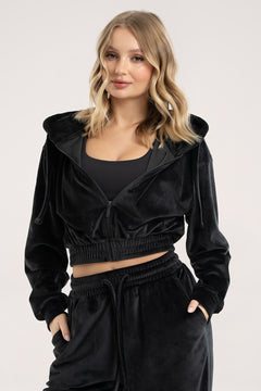 Суитшърт с цип Velour black