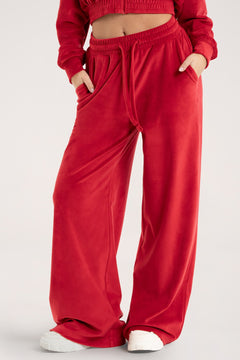 Спортно долнище Velour red