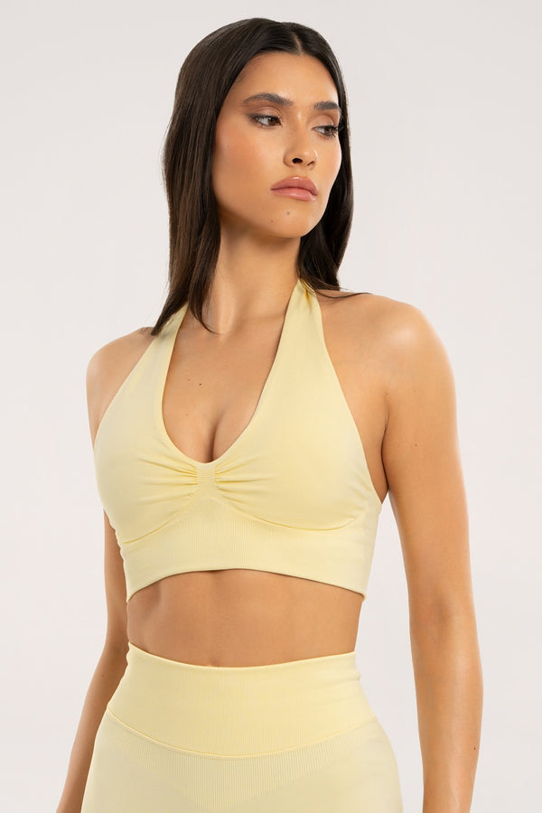 Сутиен с открит гръб  butter yellow