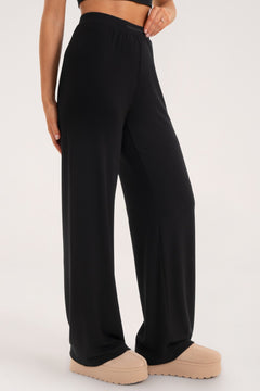 Широки панталони casual black