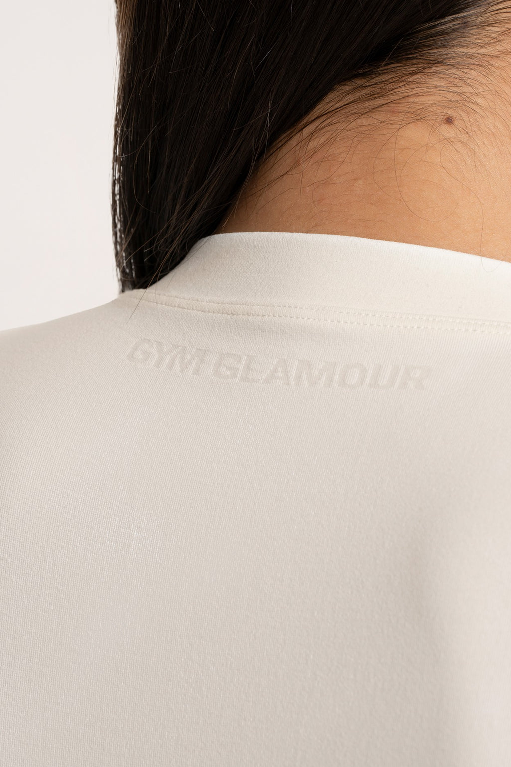 Body z długim rękawem touch off white
