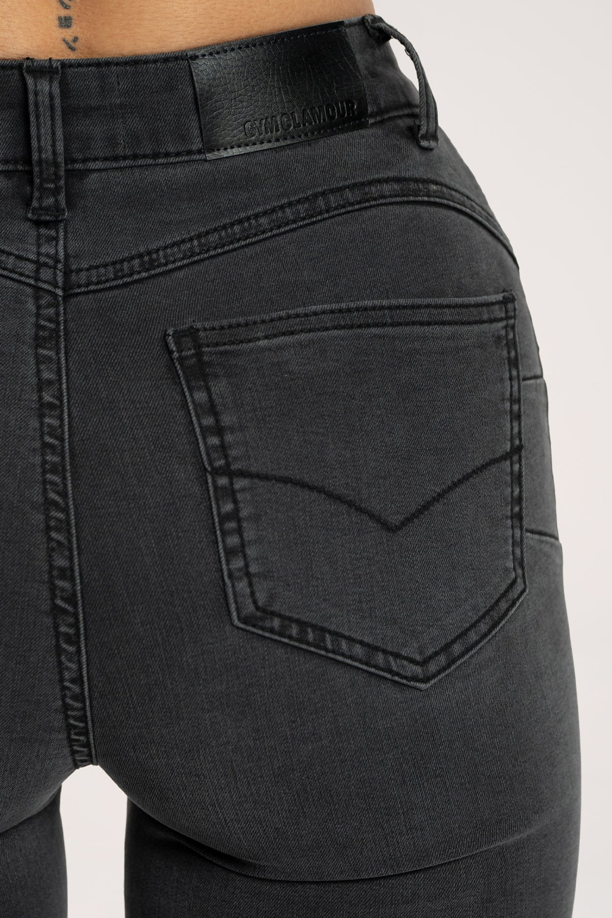 Jeansy long dzwony perfect slim black