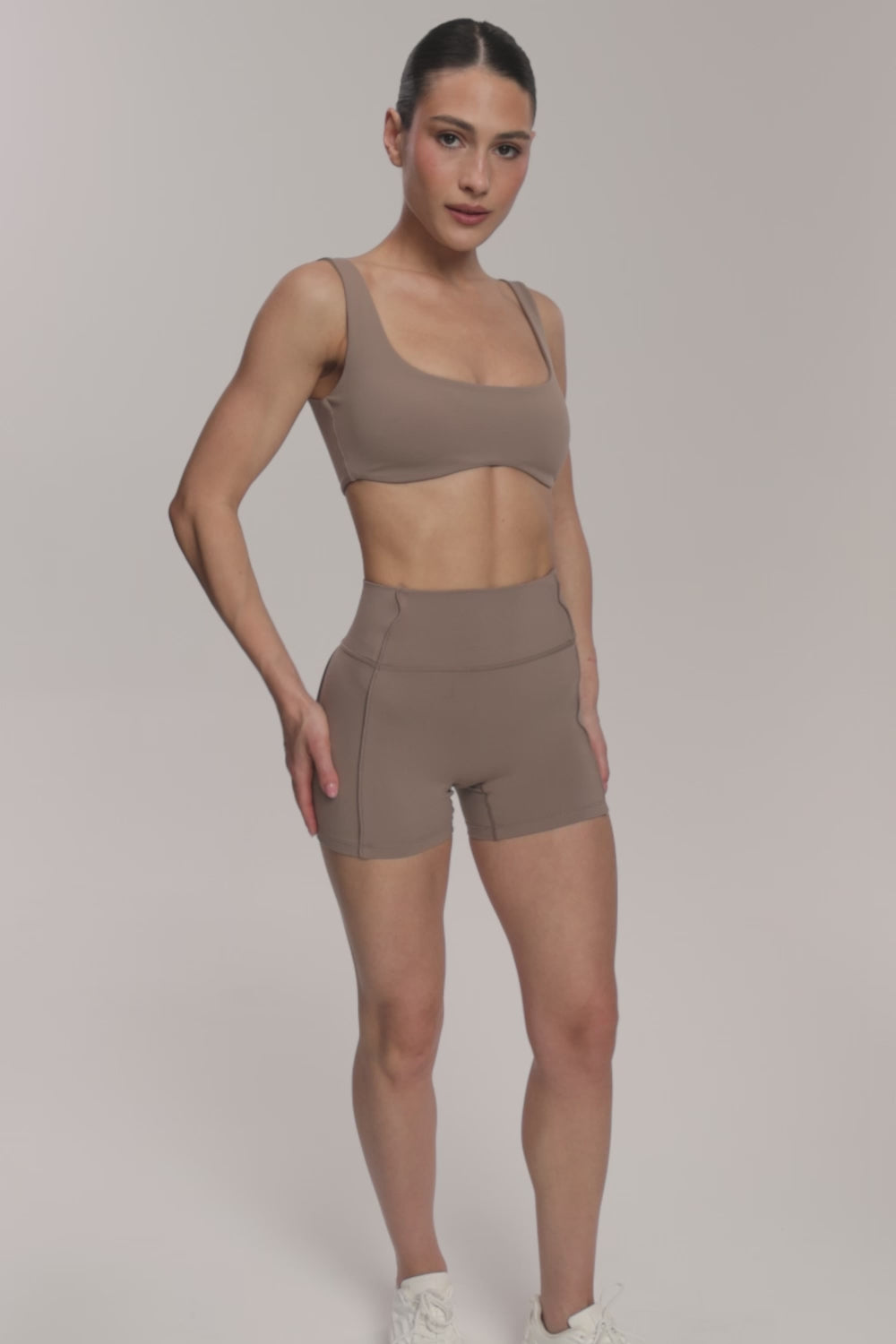 Къси панталони pilates era warm beige