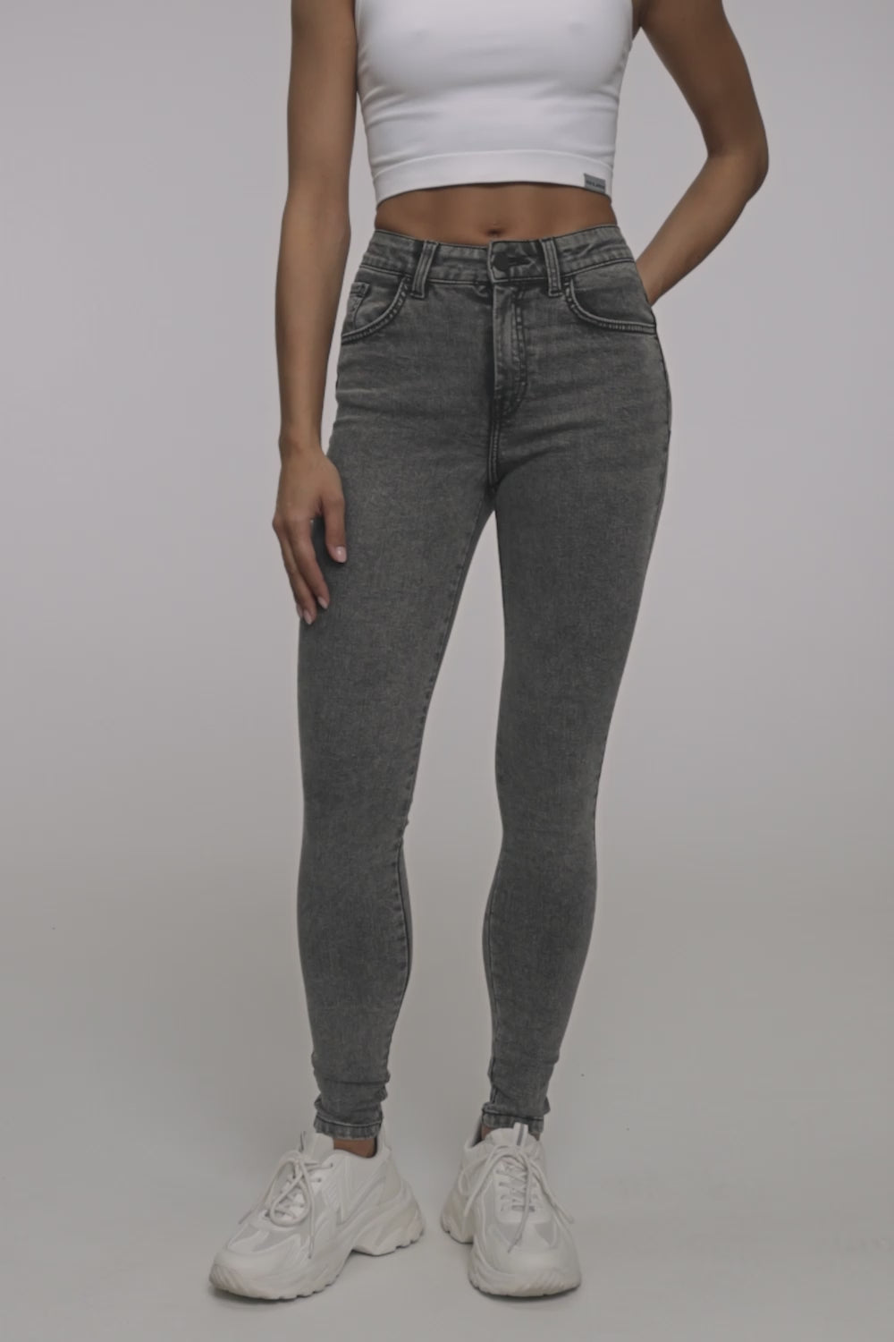 Дънки skinny perfect slim light grey