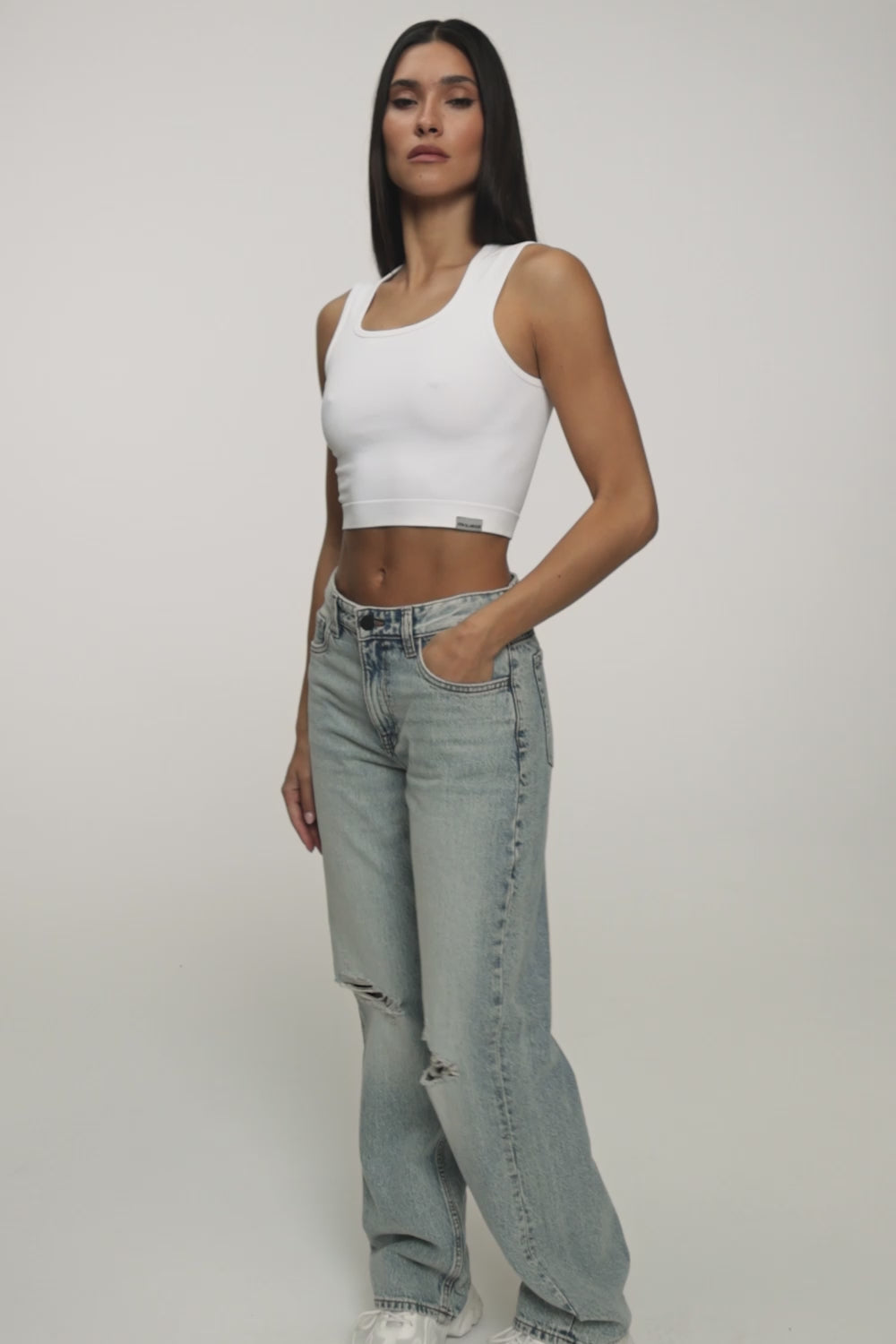 Дънки wide relaxed light blue